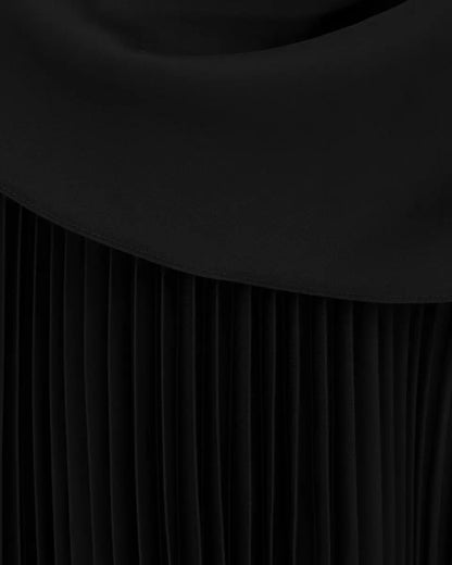 A.W.A.K.E MODE pleated draped twill midi skirt A.W.A.K.E. mode