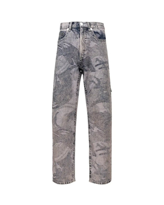 AAPE by A Bathing Ape purple dyed camo denim pants Bape
