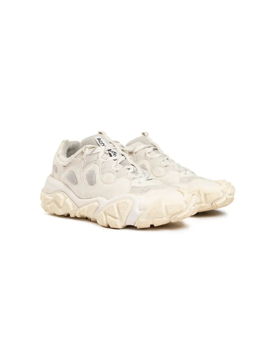 Acne Studios Boltzer faux suede white sneakers Acne Studios
