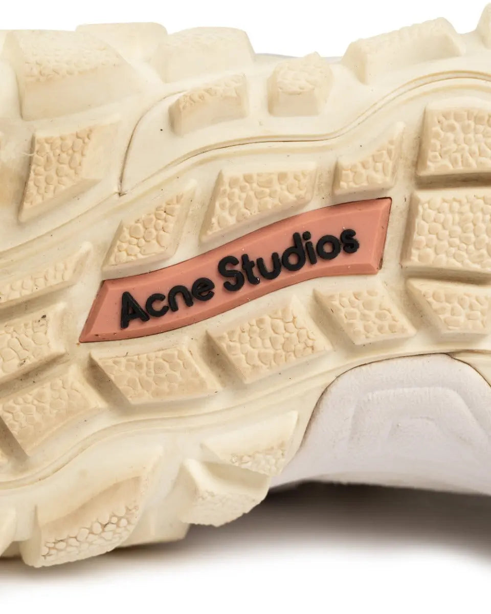 Acne Studios Boltzer faux suede white sneakers