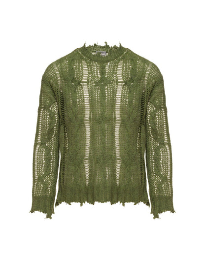 Acne Studios frayed cable-knit sweater Acne Studios
