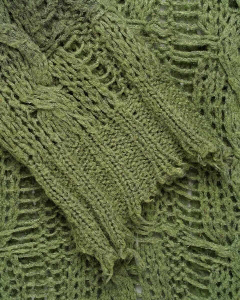 Acne Studios frayed cable-knit sweater Acne Studios