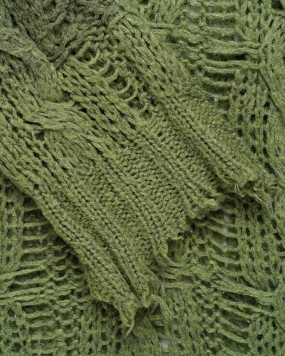 Acne Studios frayed cable-knit sweater Acne Studios