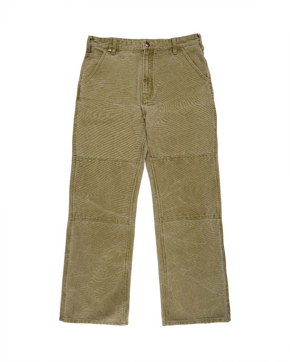 Acne Studios khaki canvas regular-fit trousers