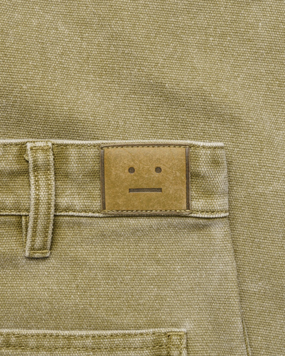 Acne Studios khaki canvas regular-fit trousers Acne Studios