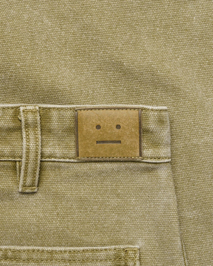 Acne Studios khaki canvas regular-fit trousers Acne Studios