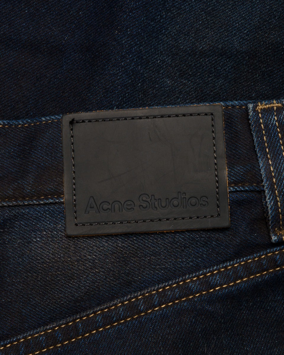 Acne Studios leather-trimmed pocket jeans