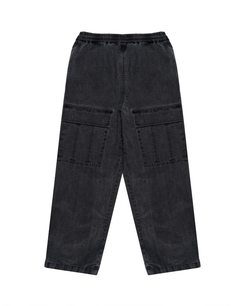 Acne Studios logo embroidered mid-waist cargo pants Acne Studios