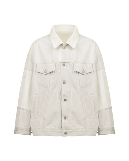 Acne Studios oversized two-tone denim jacket Acne Studios