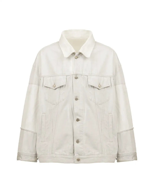 Acne Studios oversized two-tone denim jacket Acne Studios