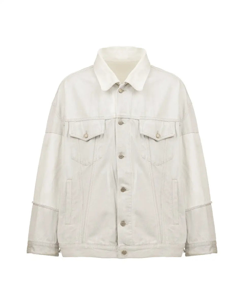 Acne Studios oversized two-tone denim jacket thumbnail