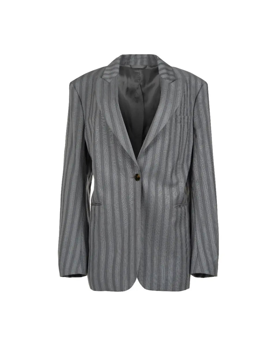 Acne Studios relaxed single-breasted grey blazer jacket Acne Studios