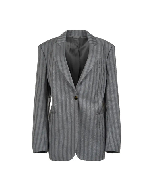 Acne Studios relaxed single-breasted grey blazer jacket Acne Studios