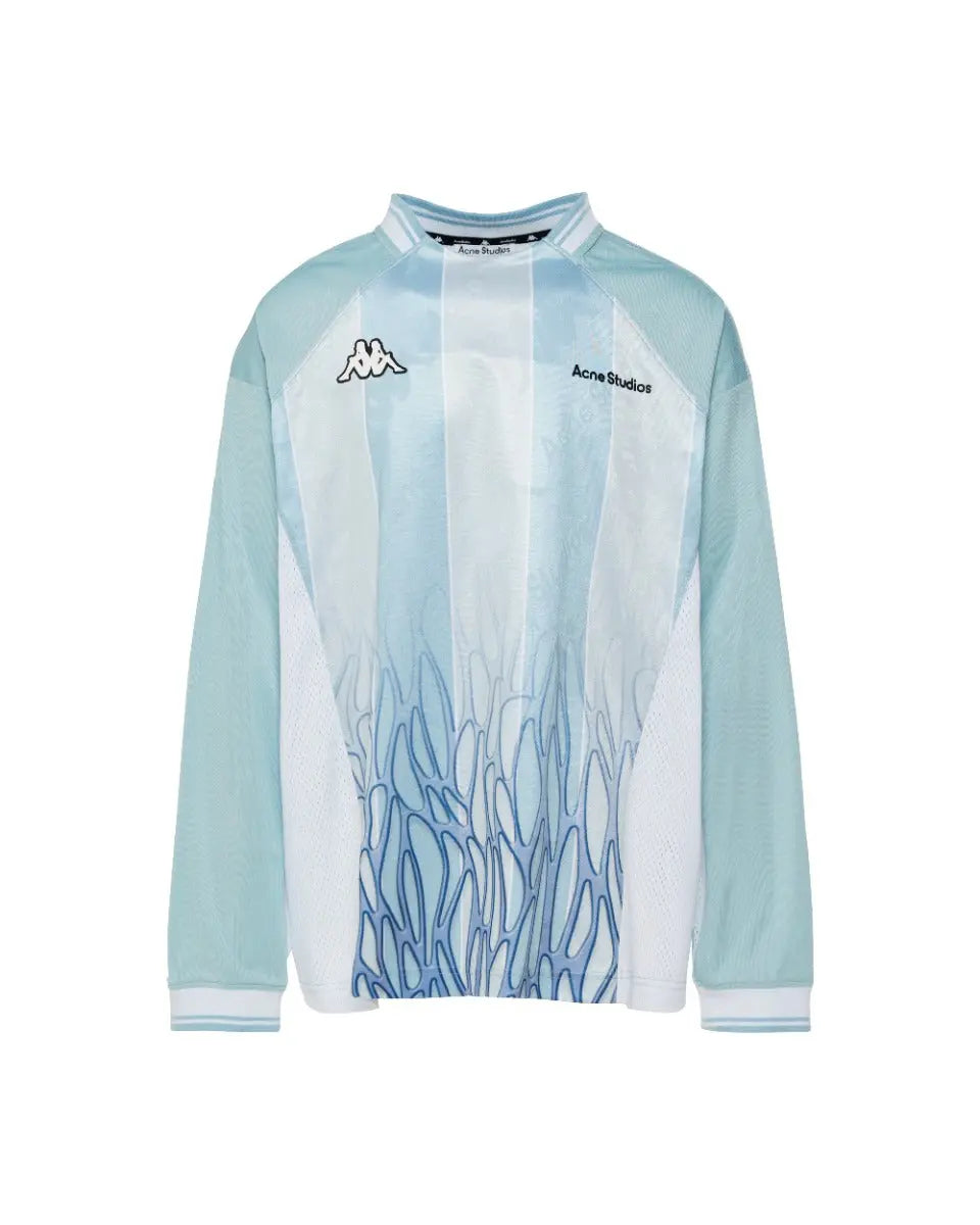 Acne Studios x Kappa football jersey blue long sleeve t-shirt Acne Studios