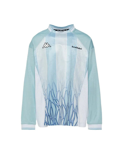 Acne Studios x Kappa football jersey blue long sleeve t-shirt Acne Studios