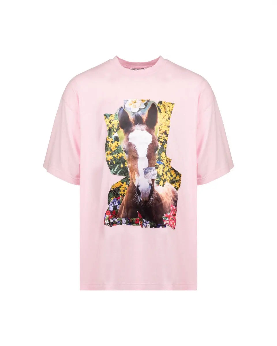 Acne Studios x Martin Laborde Pink Horse t-shirt Acne Studios
