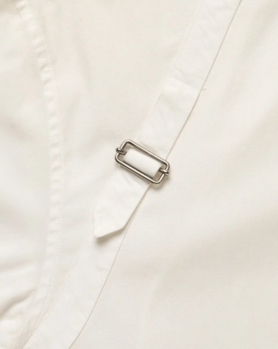 Alexander McQueen harness-buckled button-up white shirt