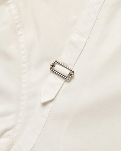 Alexander McQueen harness-buckled button-up white shirt Alexander McQueen