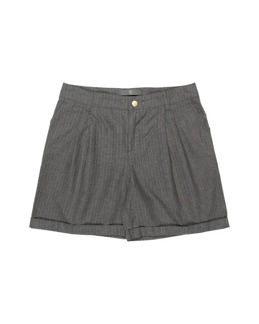 Alexander McQueen MCQ pleated striped shorts Alexander McQueen