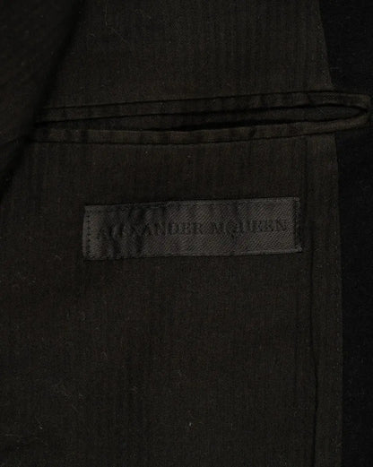 Alexander McQueen moleskin single-breasted blazer jacket Alexander McQueen