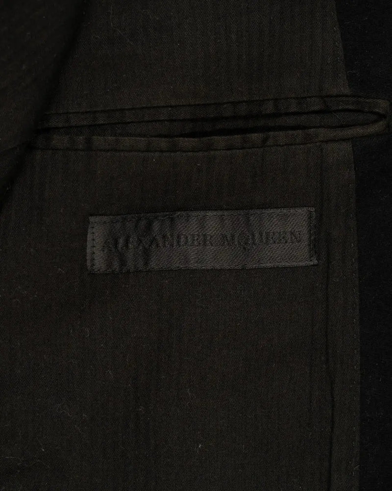 Alexander McQueen moleskin single-breasted blazer jacket thumbnail