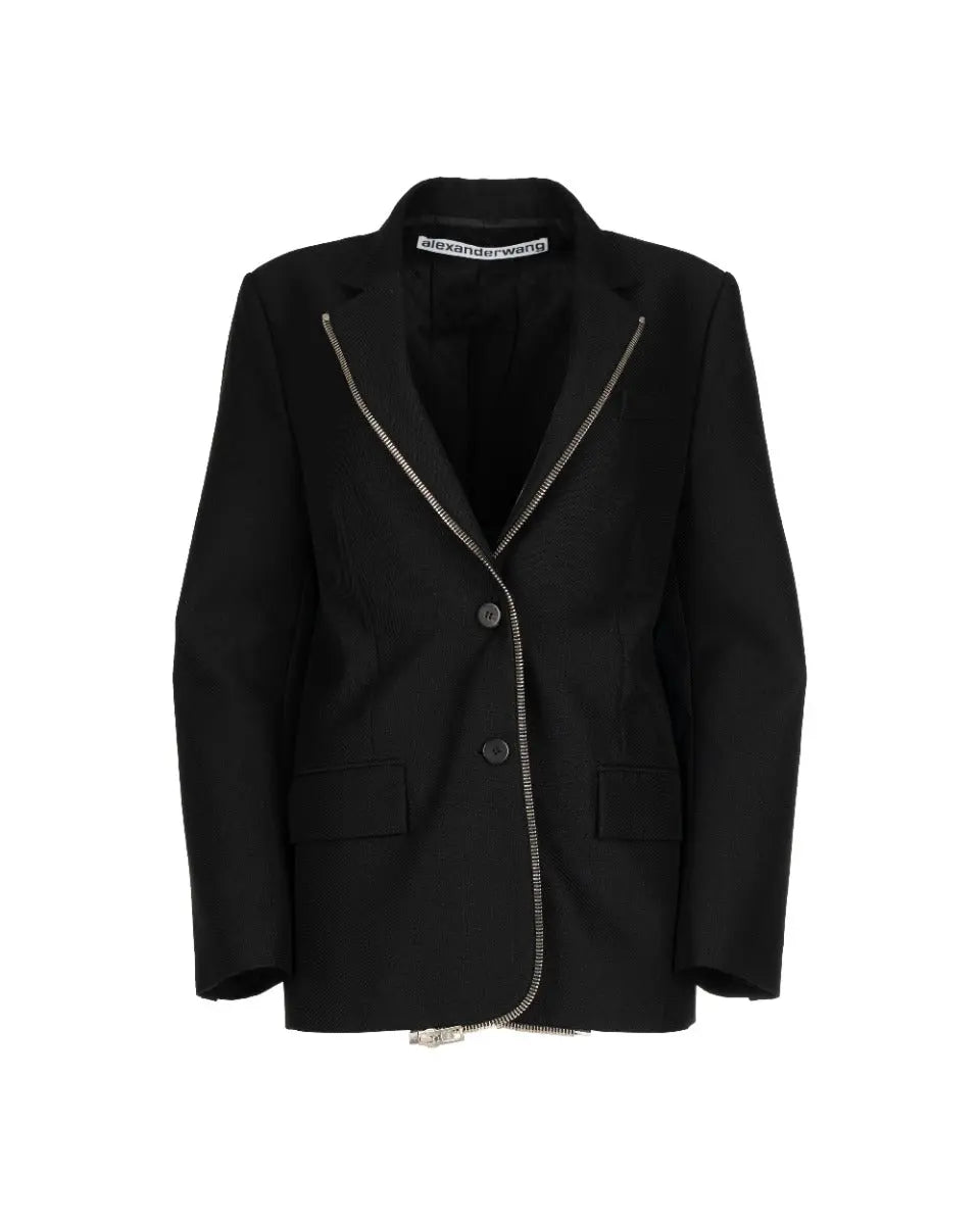 Alexander Wang zipper trim blazer jacket Alexander Wang