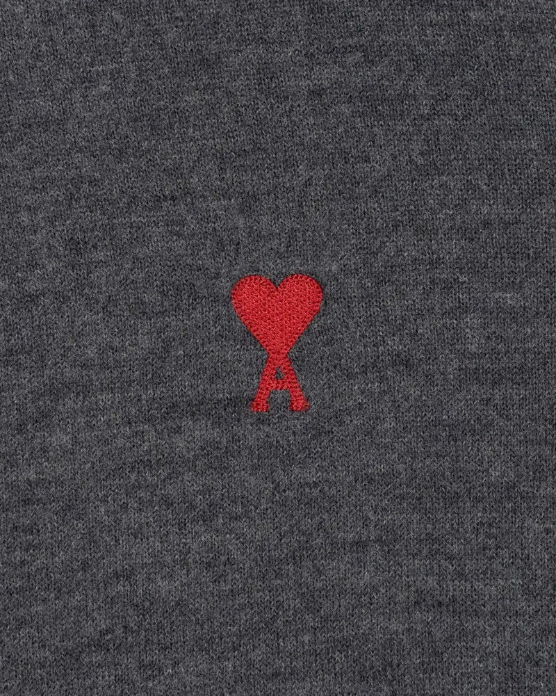 Ami Alexandre Mattiussi "Ami De Coeur" heather grey crewneck sweater thumbnail