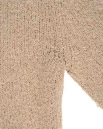 AMI Alexandre Mattiussi baby alpaca blend knitted taupe sweater Ami Alexandre Mattiussi