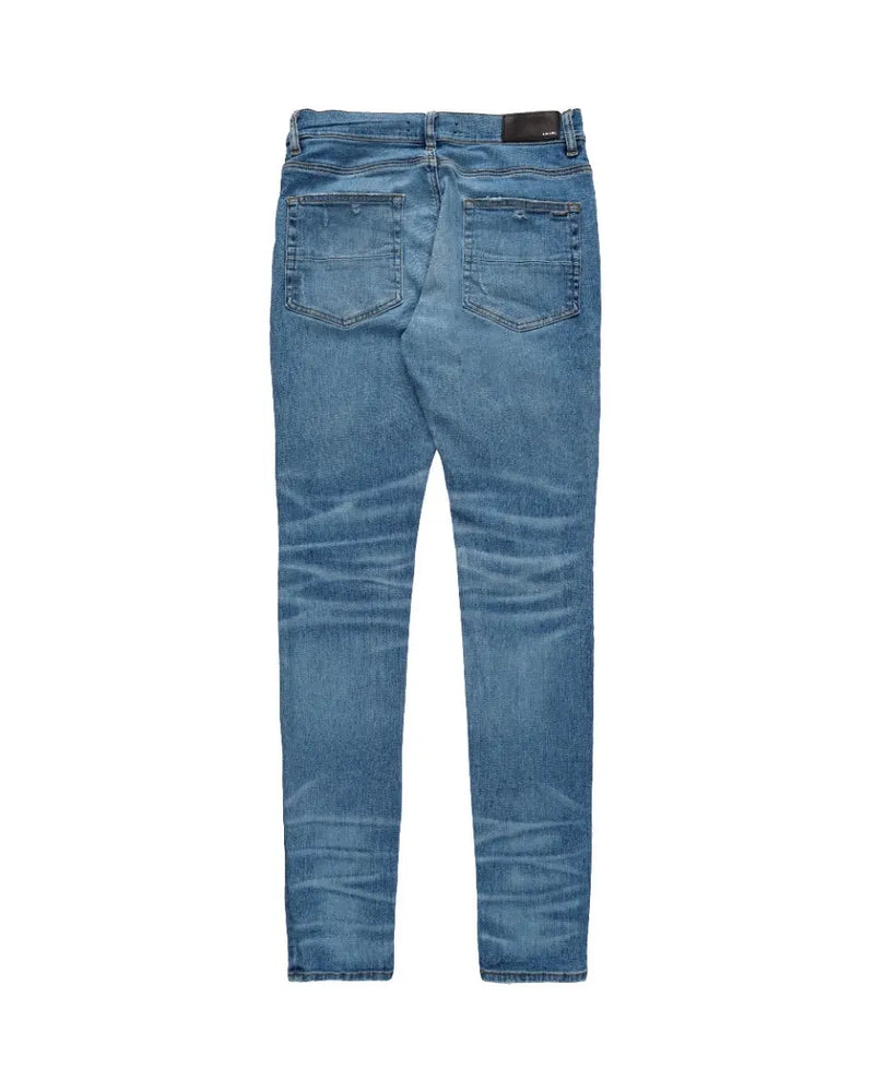 Amiri knee-ripped blue skinny jeans thumbnail