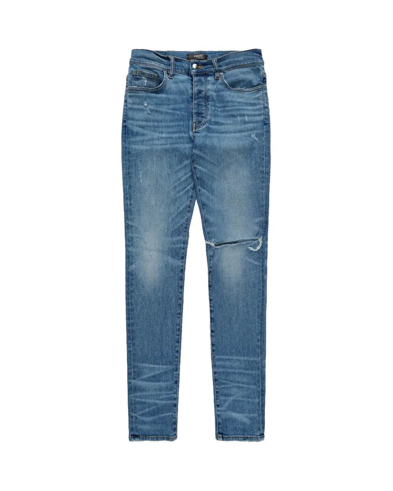 Amiri knee-ripped blue skinny jeans thumbnail