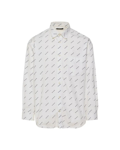 Balenciaga all-over logo print button-up shirt Balenciaga