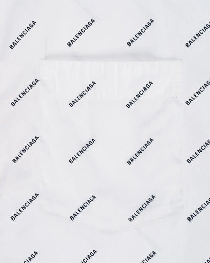 Balenciaga all-over logo print button-up shirt Balenciaga