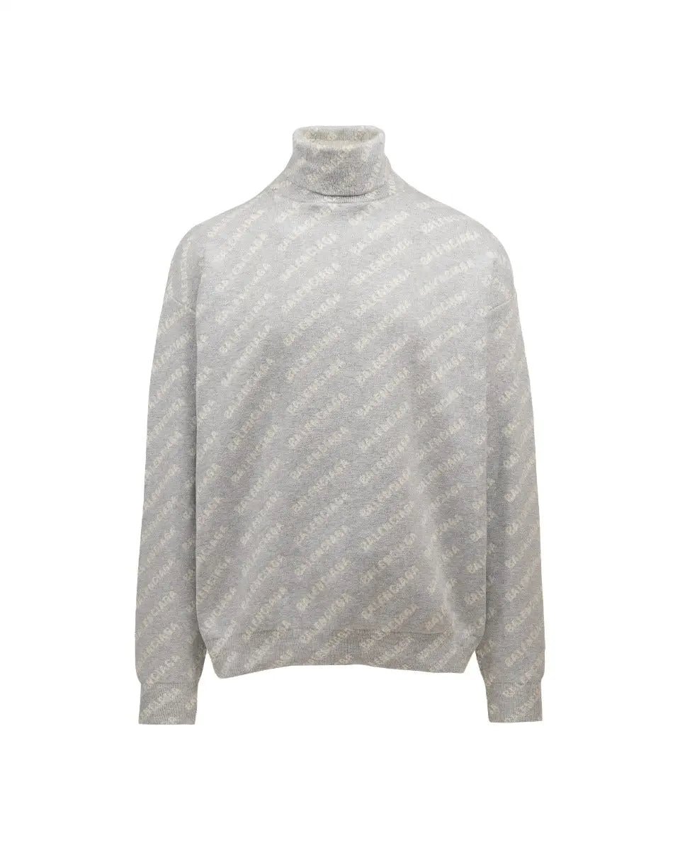 Balenciaga all-over logo turtleneck sweater Balenciaga