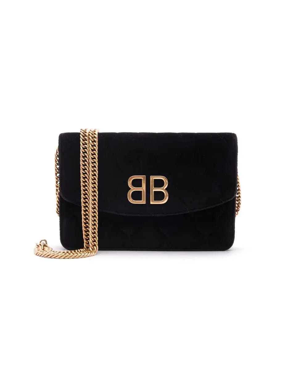 Balenciaga BB Wallet on Chain velvet quilted bag Balenciaga