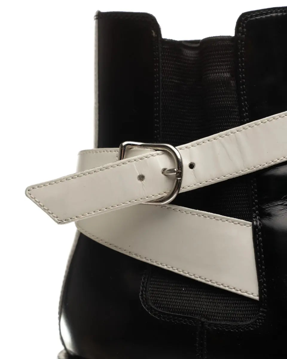 Balenciaga Twins Chelsea glazed calfskin ankle boots