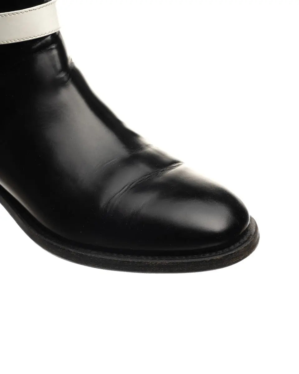 Balenciaga Twins Chelsea glazed calfskin ankle boots Balenciaga