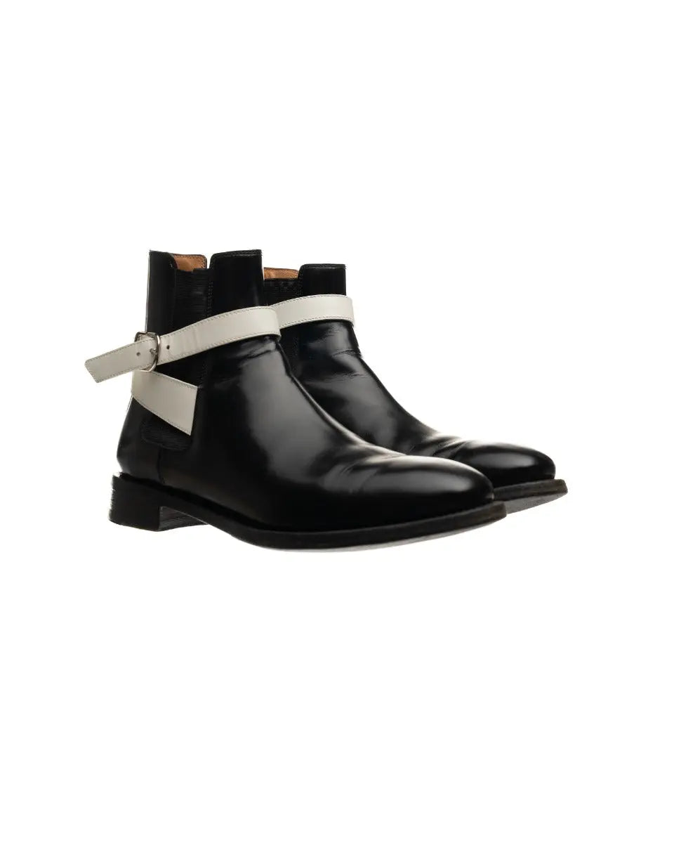 Balenciaga Twins Chelsea glazed calfskin ankle boots