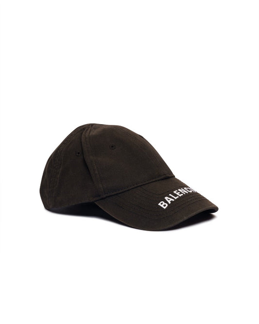 Balenciaga brim logo black baseball hat Balenciaga