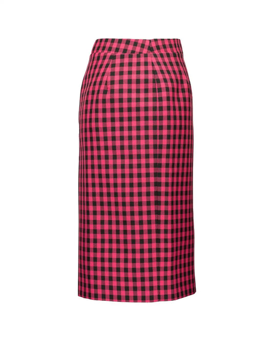 Balenciaga checked pencil skirt Balenciaga