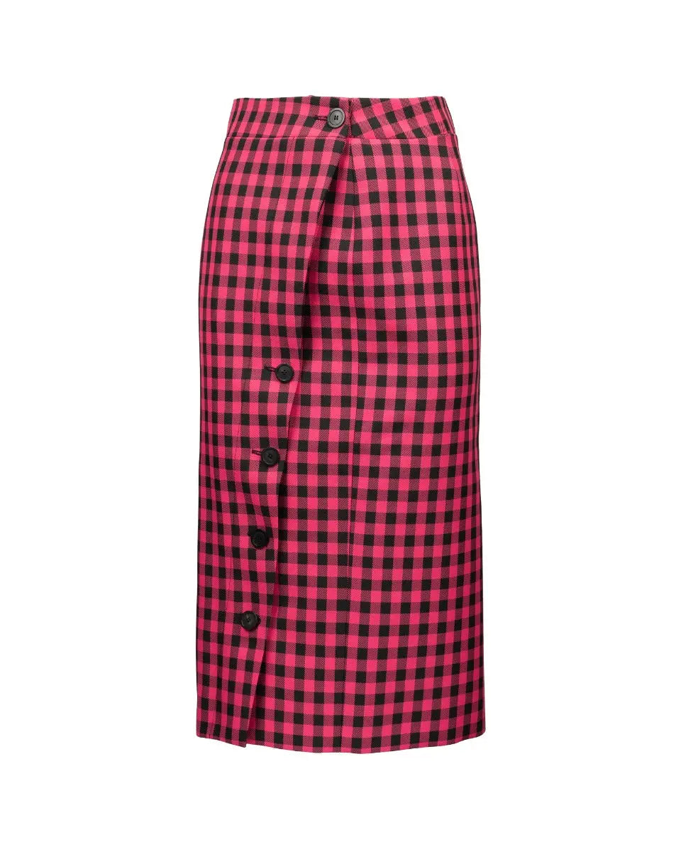 Balenciaga checked pencil skirt