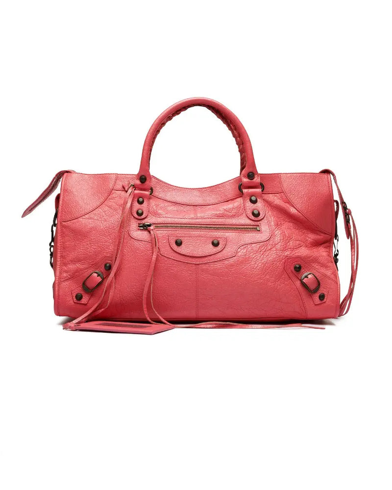 Balenciaga City Extra Large pink leather bag thumbnail