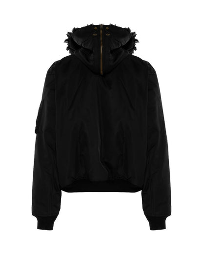 Balenciaga faux fur-trimmed bomber jacket Balenciaga