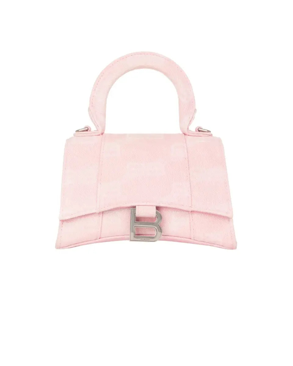Balenciaga Hourglass XS denim pink monogram bag Balenciaga