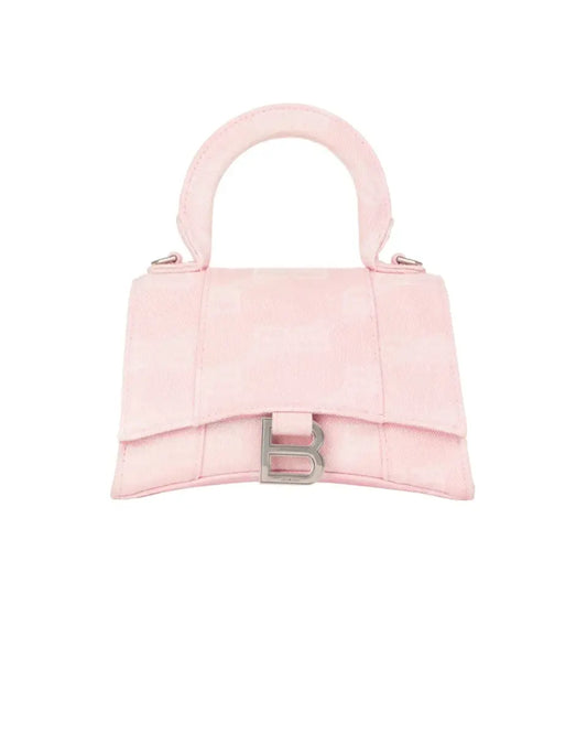 Balenciaga Hourglass XS denim pink monogram bag Balenciaga