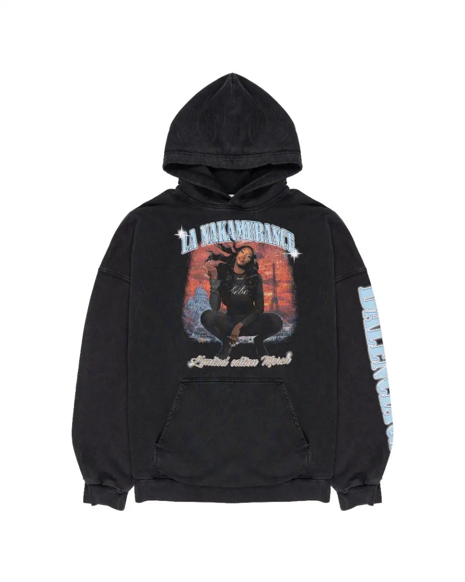 Balenciaga Limited Edition 240/400 Aya Nakamura Music washed black hoodie