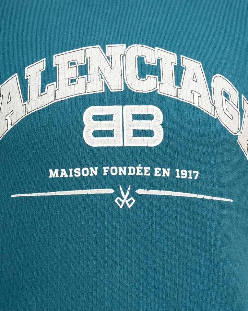 Balenciaga "Maison Fondée En 1917" turquoise hoodie thumbnail