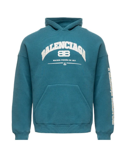 Balenciaga "Maison Fondèe En 1917" turquoise hoodie Balenciaga