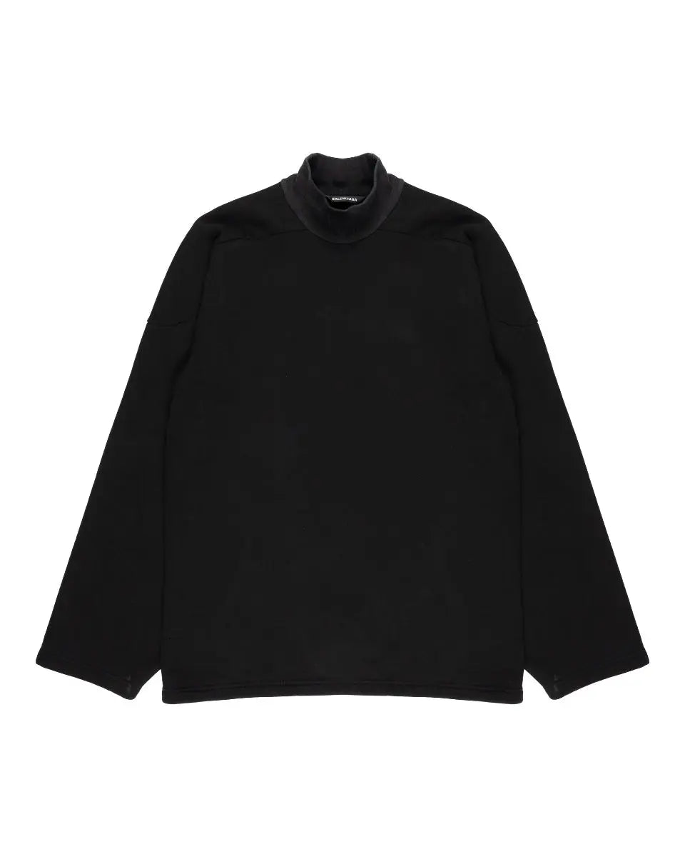 Balenciaga mock neck fleece sweatshirt