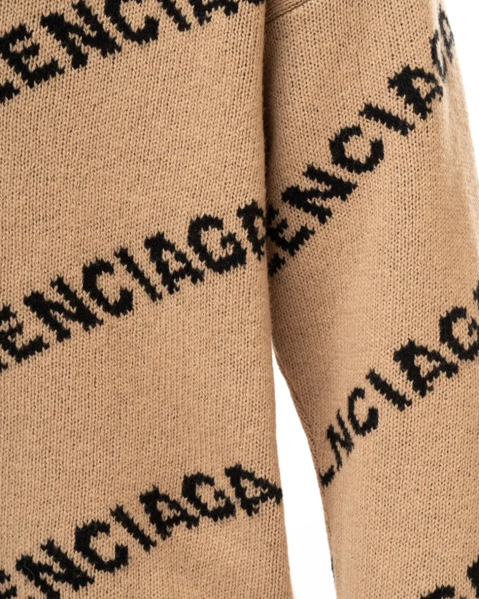 Balenciaga brown Allover logo sweater Balenciaga