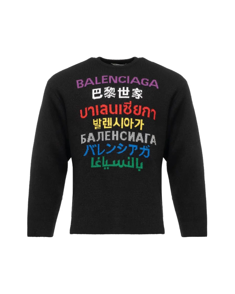 Balenciaga seven languages logo sweater Balenciaga